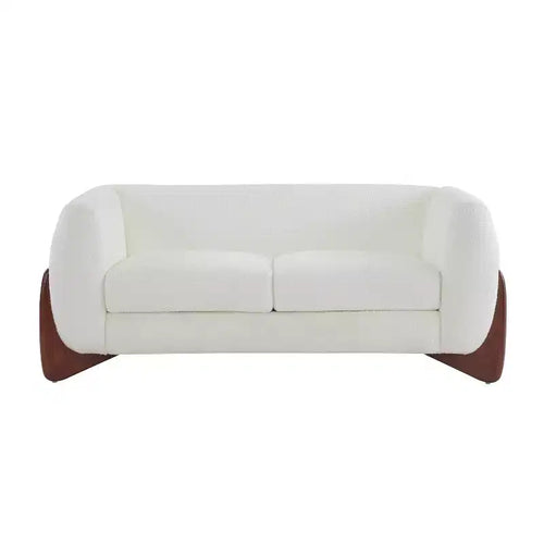 Christopher Knight Home James 63 " Boucle Fabric Loveseat Beige