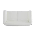 Causeuse en tissu beige de 63 po