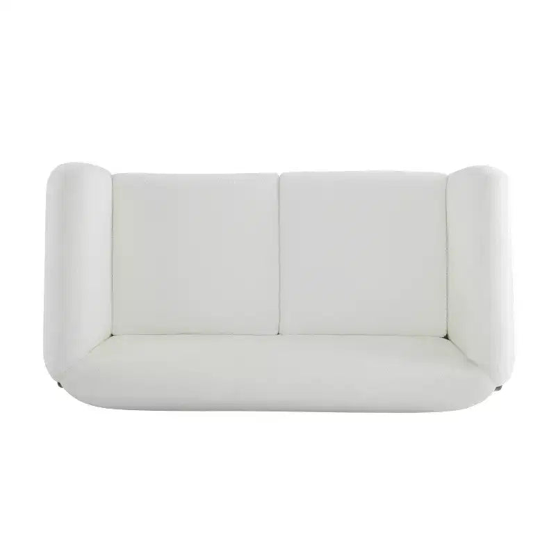 Causeuse en tissu beige de 63 po