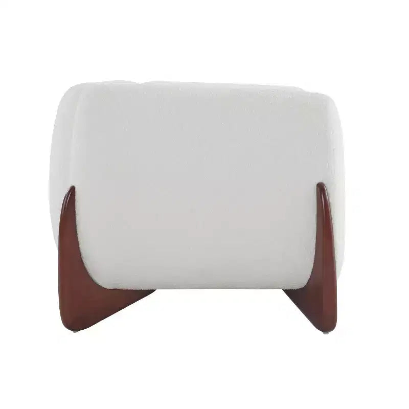 Causeuse en tissu beige de 63 po