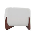 Causeuse en tissu beige de 63 po