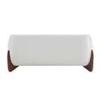 Causeuse en tissu beige de 63 po