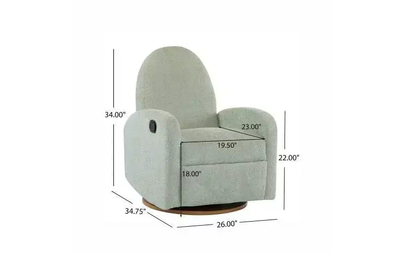 Fauteuil inclinable 360 pivotant et basculant vert clair