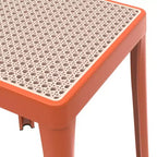 Tabouret de salle à manger carré empilable avec plateau en osier, conception légère et durable pour la cuisine, le jardin, le balcon, le café, le patio ou la terrasse