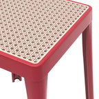 Tabouret de salle à manger carré empilable avec plateau en osier, conception légère et durable pour la cuisine, le jardin, le balcon, le café, le patio ou la terrasse