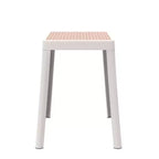 Tabouret de salle à manger carré empilable avec plateau en osier, conception légère et durable pour la cuisine, le jardin, le balcon, le café, le patio ou la terrasse