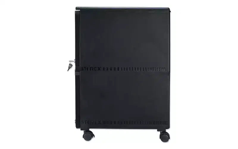 Meuble de classement mobile, 2 tiroirs pour dossiers format légal/lettre, noir, 14,75 x 18,25 x 26