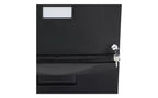 Meuble de classement mobile, 2 tiroirs pour dossiers format légal/lettre, noir, 14,75 x 18,25 x 26