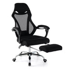 Fauteuil de bureau ergonomique en maille avec repose-pieds, hauteur réglable et dossier inclinable