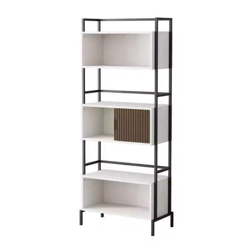 Bibliothèque à triple armoire, Armoire de rangement verticale, Armoire décorative