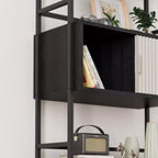 Bibliothèque à triple armoire, Armoire de rangement verticale, Armoire décorative