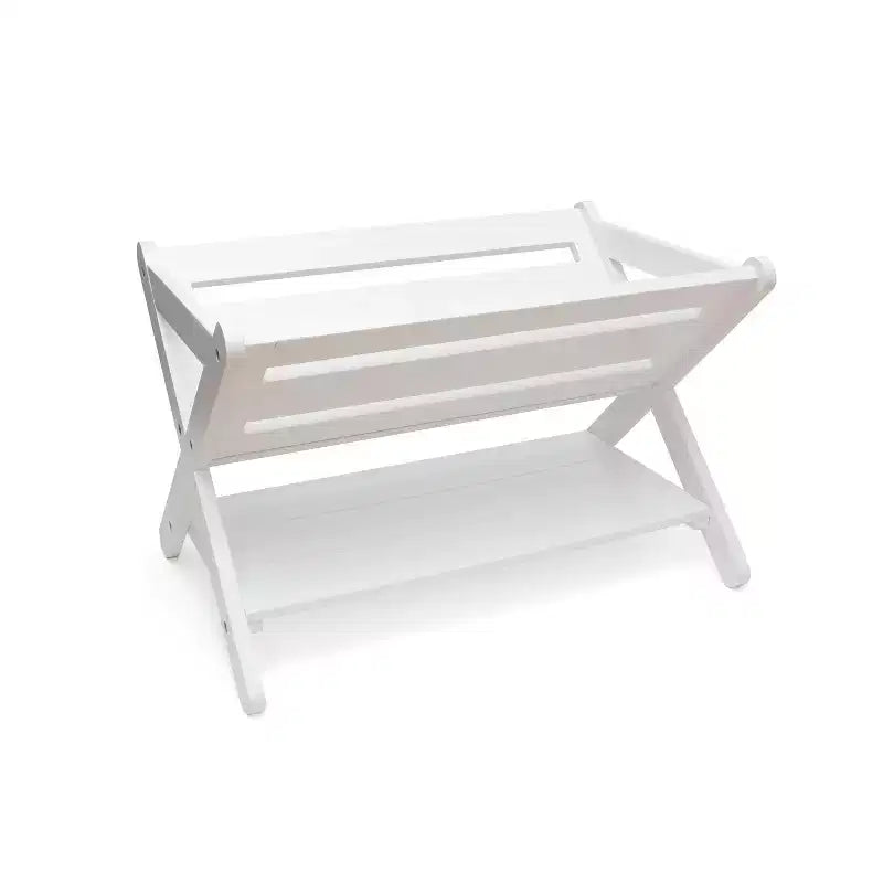Kids Book Caddy with Shelf, White