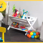 Organiseur de livres pour enfants avec étagère, Blanc