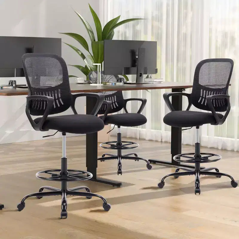 Chaise de bureau ergonomique haute réglable avec accoudoirs relevables