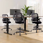Chaise de bureau ergonomique haute réglable avec accoudoirs relevables