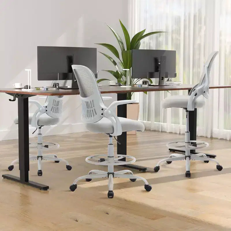 Chaise de bureau ergonomique haute réglable avec accoudoirs relevables