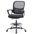 JIONJOY Ergonomic Office Chair Height Adjustable Tall Drafting Chair with Flip-up Armrests