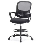 JIONJOY Ergonomic Office Chair Height Adjustable Tall Drafting Chair with Flip-up Armrests
