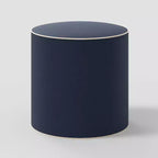 Pouf en velours contrasté