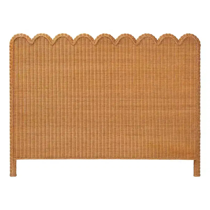 bali & pari Maritza Scalloped Rattan Pitrit Standalone Headboard